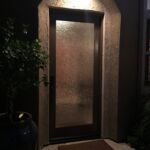 One light door with Rooftop glass, fir wood, painted and installed by Precision Fit