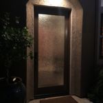 One light door with Rooftop glass, fir wood, painted and installed by Precision Fit